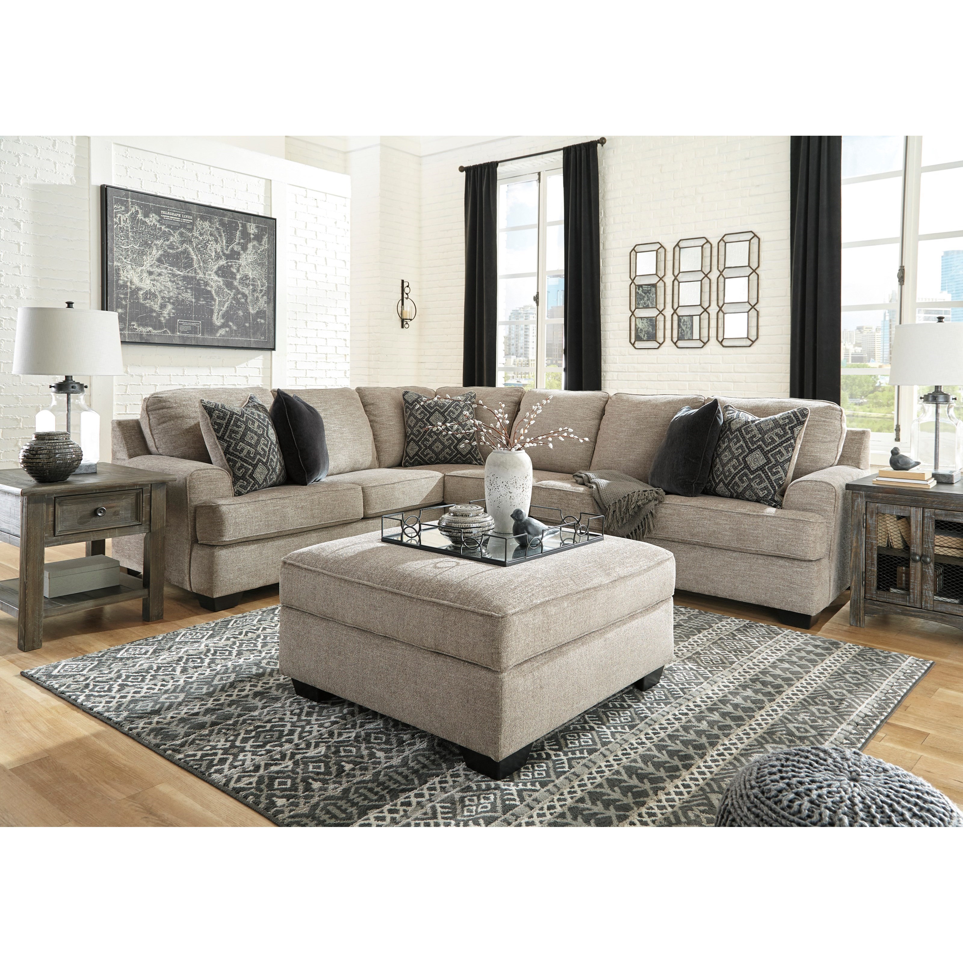Signature design by ashley brantano living room 2025 sectional
